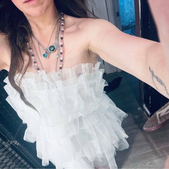 Untamed Petals Millie Mini Gown Tulle Strapless Party Dress Sz Small NWT - Picture 5 of 9